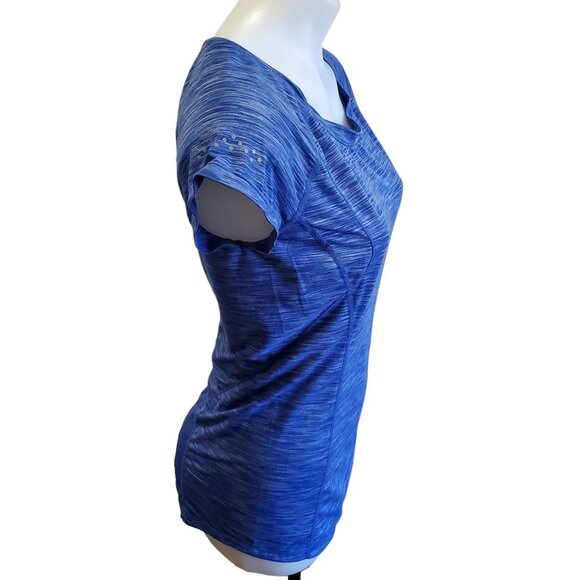 Zella Womens Blue Short Sleeve Breathable Quick Dry Activewear Top S - Picture 4 of 7